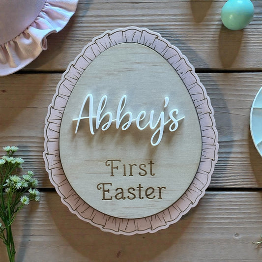 Baby's First Easter Plaque - Personalised
