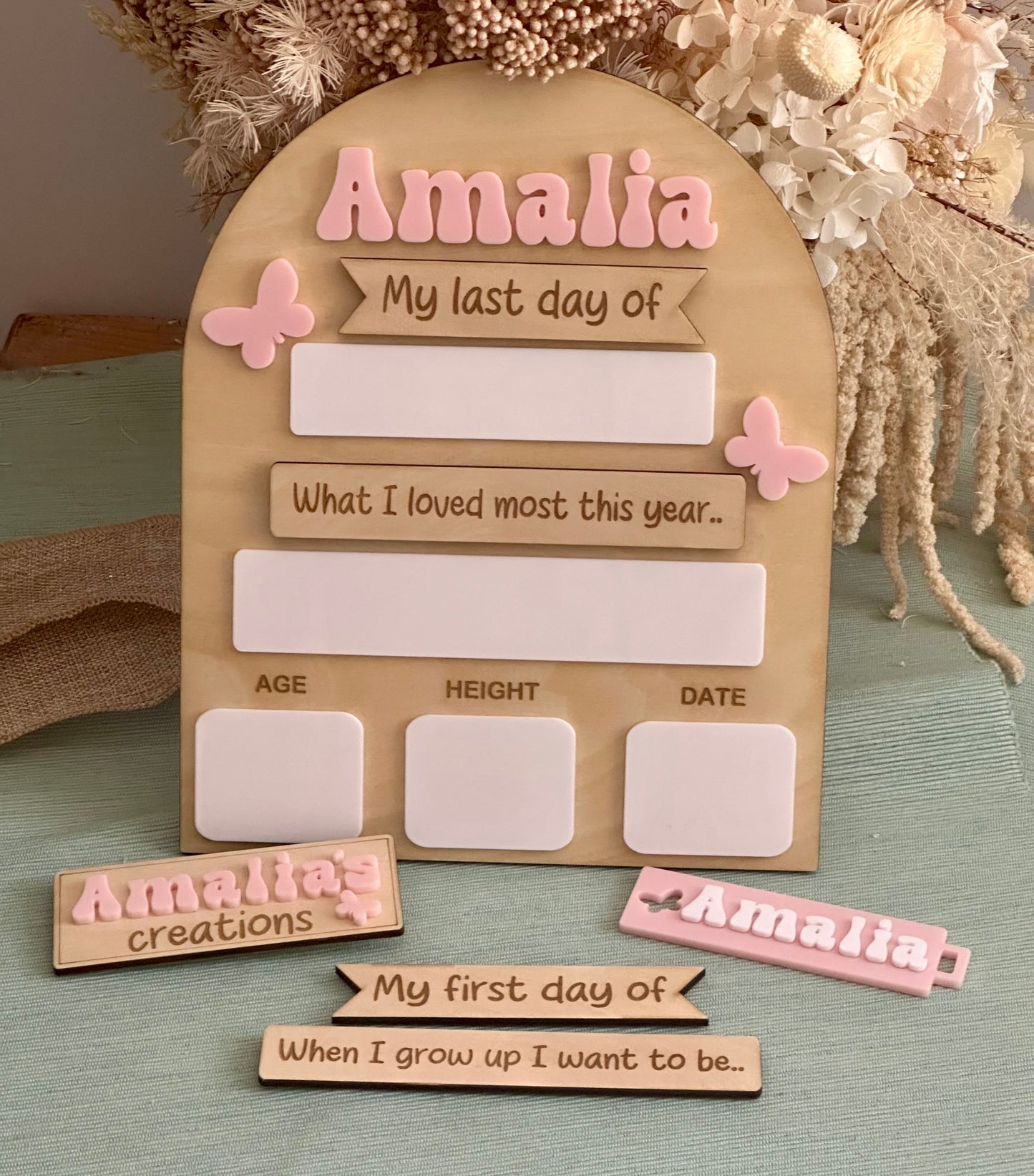 First/Last Day of School Board Bundle - Butterfly
