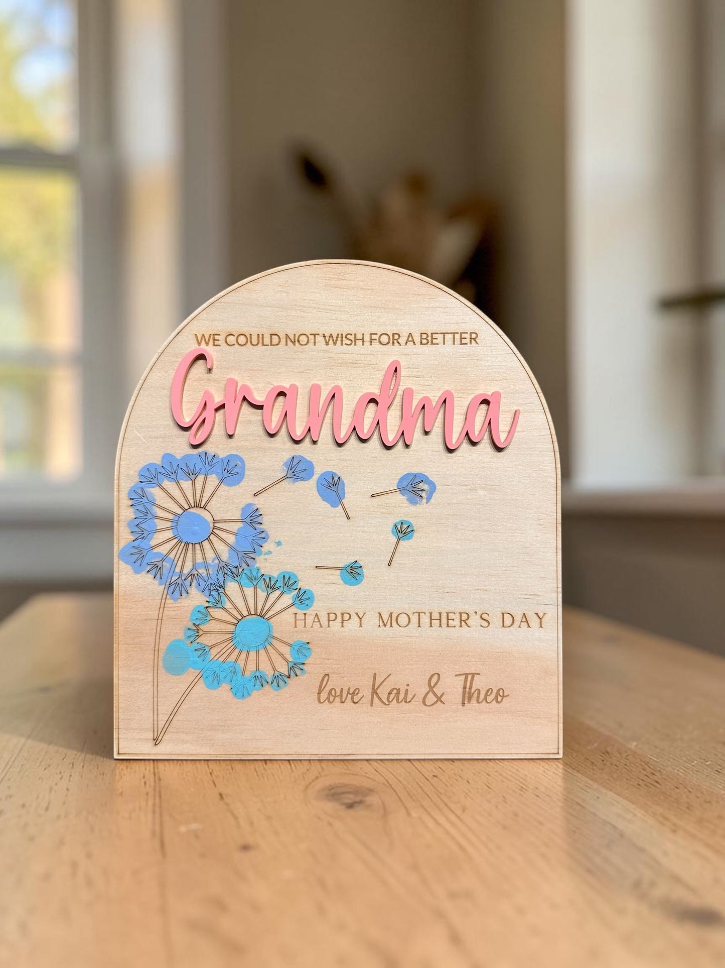 DIY Dandelion Finger Print Plaque