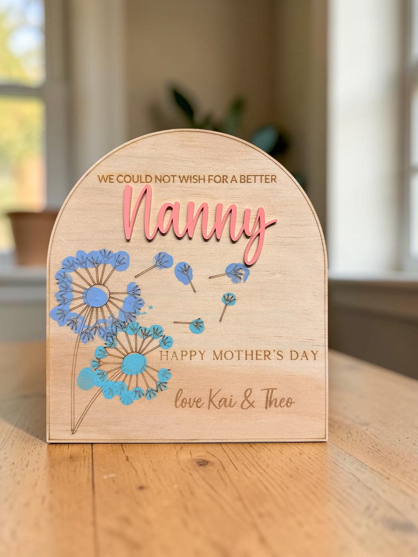 DIY Dandelion Finger Print Plaque