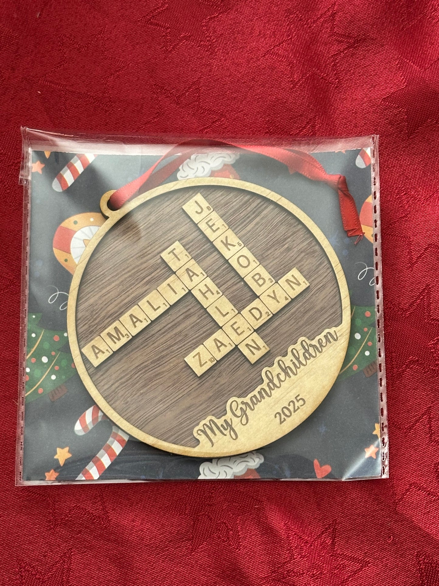 Family Scrabble Ornament